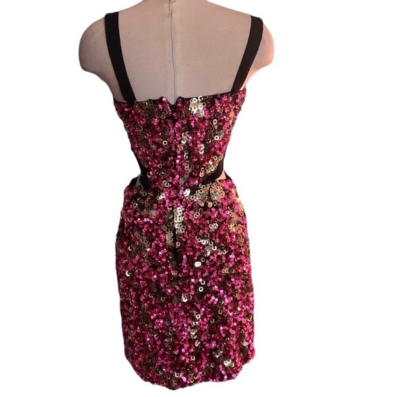 H:ours Molly pink sequin dress sz- medium - Picture 4 of 8